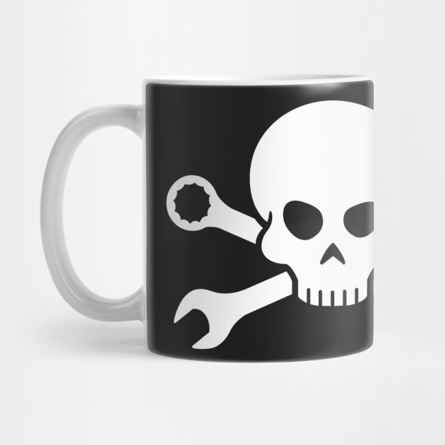 Skull 'n' Tools - Screw Pirate 1 (white) by GetThatCar